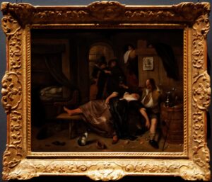 Rijksmuseum - The Gallery of Honour (1st Floor) - The Drunken Couple (1655-65), Jan Steen