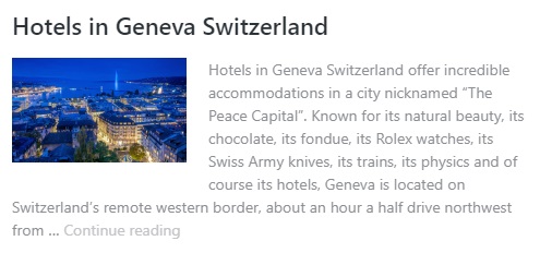 Hotels in Geneva