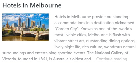 Hotels in Melbourne