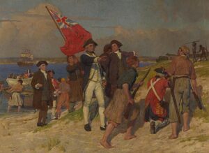 Landing of Captain James Cook at Botany Bay, 1770 - E. Phillips Fox (1865–1915)