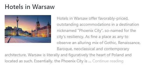 Hotels in Warsaw