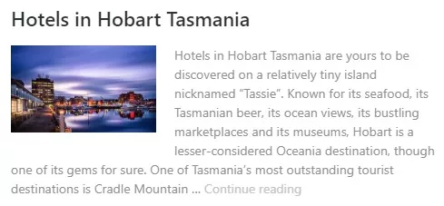 Hotels in Hobart