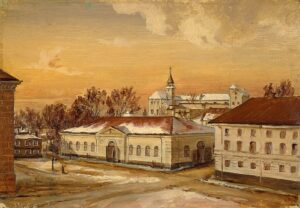 The Riding School at Akershus Castle, Hans Gude (1825–1903)