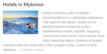 Hotels in Mykonos