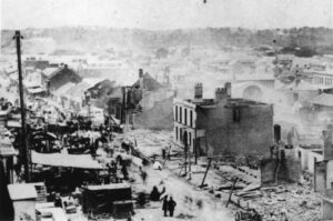 Great fire in Queen Street, 1864